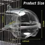 Bird Bath Box for Cage, Parrot Hanging Planet Bathtub No-Leakage Transparent - Image 2