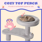 Allewie 55.5 in Cat Tree for Indoor Kitties/Soft Plush Perches/Multi-Level Cat - Image 3