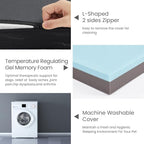 Orthopedic Memory Foam Bed for Large Dogs, Waterproof Cooling Pet Mats for Crate - Image 4