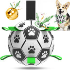 QDAN Dog Soccer Balls Toy with Bell Inside, Outdoor Interactive Toys by QDAN