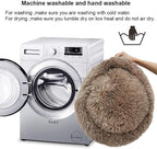Dog Bed for Small Medium Large Dogs, 27 inch Calming Dogs Bed, Washable-Round - Image 3