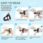SlowTon No Pull Small Dog Harness and Leash Set, Puppy Soft Vest Harness Neck & - Image 9