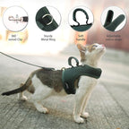 Cat Harness and Leash for Walking Escape Proof Breathable Mesh Fabric, Solid - Image 3