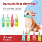 Cute Tough Dog Toy Rubber Bottle Squeaky Dogs Chew Toy Long Lasting Interactive - Image 6