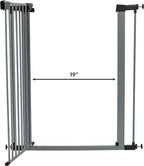 MidWest Homes for Pets 39-Inch High Walk-thru Pressure Mounted Gray Steel Dog - Image 8