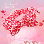 Lionheart glory Dog Bow Collar Valentine's Day Dog Collars Adjustable Soft Red - Image 3