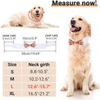 Segarty Dog Bow Tie, Adjustable Orange Plaid Bowtie Collar - Image 2