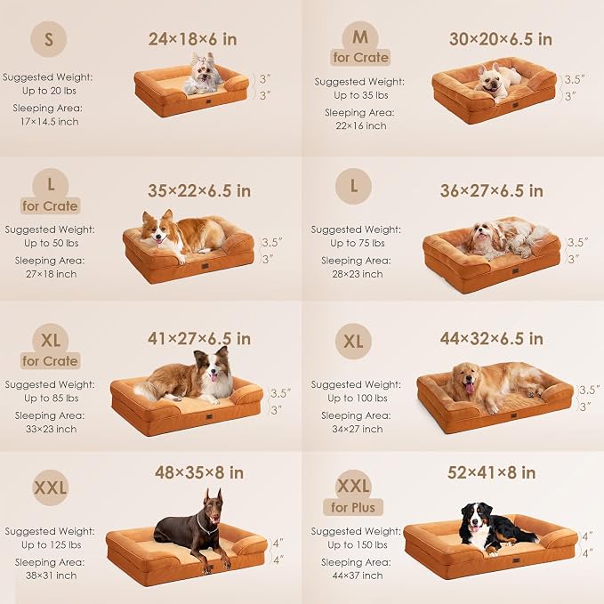 EHEYCIGA Orthopedic XL Dog Beds, Waterproof Memory Foam Dog Bed - Image 2