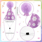 Hxezoc 10 Pcs Mini Birthday Party Hats Colorful Cone Felt Hats - Image 2