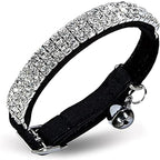 CHUKCHI Soft Velvet Safe Cat Adjustable Collar Bling Diamante by CHUKCHI