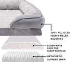 Furhaven Orthopedic Dog Bed for Medium/Small Dogs w/ Removable Bolsters & - Image 4