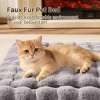 Self-Warming Cat Bed, Plush Faux Fur Pet Bed Mat - Image 4