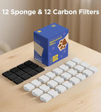 Cat Water Fountain Filters: 12Pack Replacement Pet Fountain Filter of 12 Carbon - Image 6