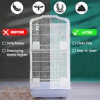 Bird Cage Seed Catcher, Bird Cage Net Cover Adjustable Bird Cage Netting Seed - Image 6