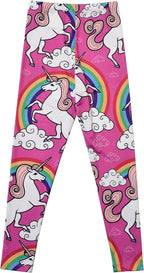 Girl Unicorn Leggings Kid Rainbow Print Legging Tights Trousers Slim Long Pants - Image 3