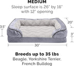 Furhaven Memory Foam Dog Bed for Medium/Small Dogs w/ Removable Bolsters & - Image 2
