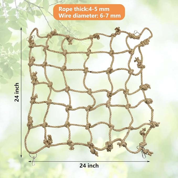 Tfwadmx Natural Bird Rope Net, Large Size - Image 3