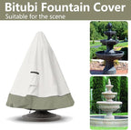 Bitubi Fountain Cover（48"x61"） 600D Oxford Cloth Garden Fountain Statue - Image 3