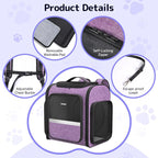 Cat Backpack Carrier with Detachable Play Tunnel, 2 in 1 Cat Tunnel Backpack - Image 8