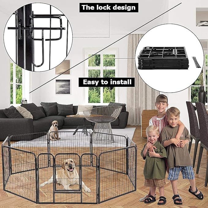 BestPet | Dog Playpen | 32 Inch, 8 Panels | Heavy Duty Metal Pet Exercise Pen | - Image 5