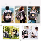 Lekebobor Large Cat Backpack Carrier Expandable Foldable Pet Carrier Backpack - Image 7