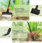hygger Easy Clean Fish Tank Cleaner, 6 in 1 Aquarium Cleaning Tools Kit - Image 5