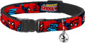 Cat Collar Breakaway Amazing Spider Man 8 to 12 Inches 0.5 Inch Wide by Buckle-Down