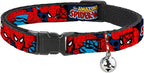 Cat Collar Breakaway Amazing Spider Man 8 to 12 Inches 0.5 Inch Wide by Buckle-Down