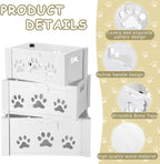 3 Pack Dog Toy Bin Wood Large Dog Toy Basket - Image 3