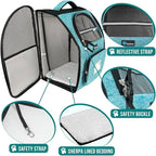 PetAmi Dog Backpack Carrier for Small Large Cat, Ventilated Pet Hiking Backpack - Image 4