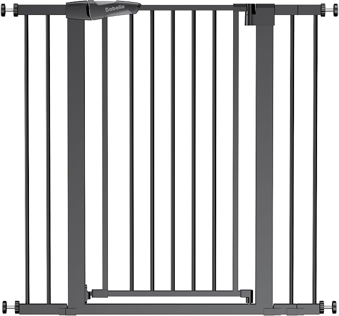 BABELIO 36" Tall Baby Gate, 26-40" Wide Auto Close Pet Gate, PressGuard C5 by BABELIO
