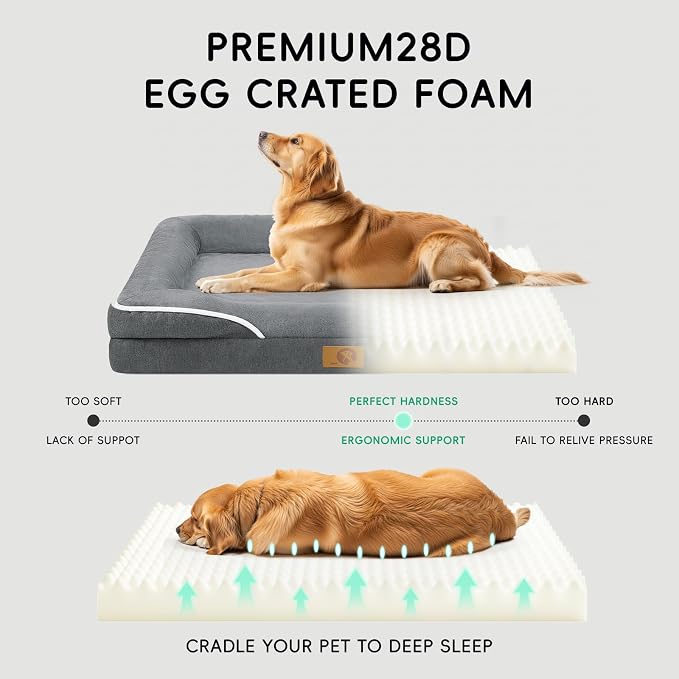 Homemate Dog Beds Large Sized Dog: 36x27 inch Orthopedic Large Dogs Bed XL - Image 4