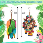 2 Pcs Large Bird Toys, Natural Corn Cob Parrot Chew Toy, Amazon Parrots - Image 2