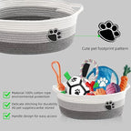 7 Pcs Puppy Dog Toys Storage Basket Set Dog Gift Chew Toys - Image 3