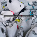 Peanuts Snoopy Pet Throw & Pet Pillow Set - 40in x 50in Super Soft Cozy Throw - Image 4