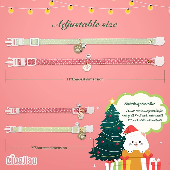 2 Pack Cotton Breakaway Cat Collar - Image 4
