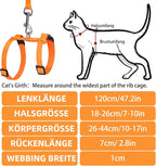 PUPTECK Adjustable Cat Harness and Leash Set Escape Proof Kitten Strap Collar - Image 2