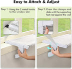 Window Sill Mount Cat Perch for Indoor Cats, One-Step Sliding Clamping Slot - Image 3