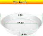 3 Pack of 22 inch Plant Saucer, 3.6" Depth Tray, Large Deep Garden Plastic - Image 2