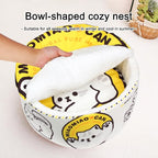 寵幸 Ramen Noodle Dog & Cat Bed, Keep Warm and Super Soft Creative Pet Nest - Image 3