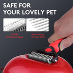 Tpotato Deshedding Dog Brush for Long Haired Dogs Cats, Undercoat Shedding Rake - Image 4