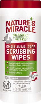 Nature’s Miracle Small Animal Cage Scrubbing Wipes 30Ct by NaturesMiracle