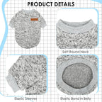 3 Pack Dog Sweaters for Small Dogs Girl Boy Winter Fleece Clothes Warm Soft Dog - Image 3