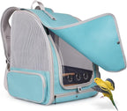 halinfer Bird Backpack Carrier Cage, Front Zipper Opening Portable Bird Travel - Image 4