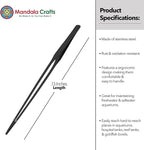 Mandala Crafts 15 Inches Black Stainless Steel Straight Aquarium Tweezers - Image 3