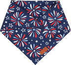 PTDECOR American Flag Dog Bandana 4th of July Dog Puppy Scarf Reversible Red - Image 6