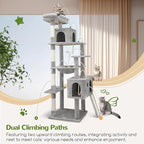 Globlazer Heavy Duty Cat Tree, 70 inch Sturdy Cat Tree - Image 5