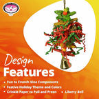 Super Bird Creations SB971 Xmas Crinkle Little Star Bird Toy, Small Bird Size - Image 7