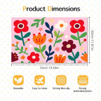 Pet Feedings Mats 20x12 inch Floral Print Pet Bowl Placemat Non Slip Mat - Image 6