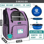 PetAmi Dog Backpack Carrier for Small Large Cat, Ventilated Pet Hiking Backpack - Image 2